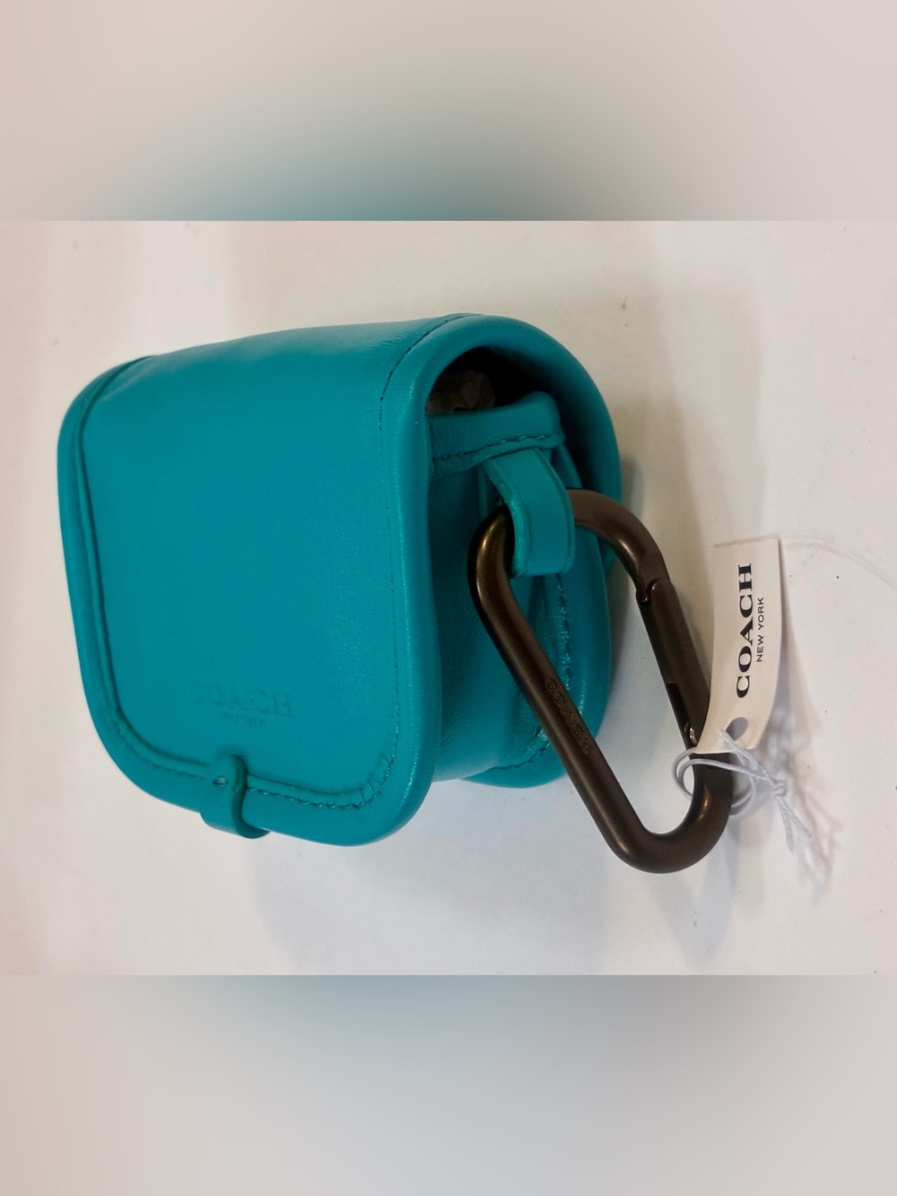 Coach Heritage Turnlock Blue/Turquoise Bag Charm / Mini Card Case # C3163 NWT - Picture 3 of 11